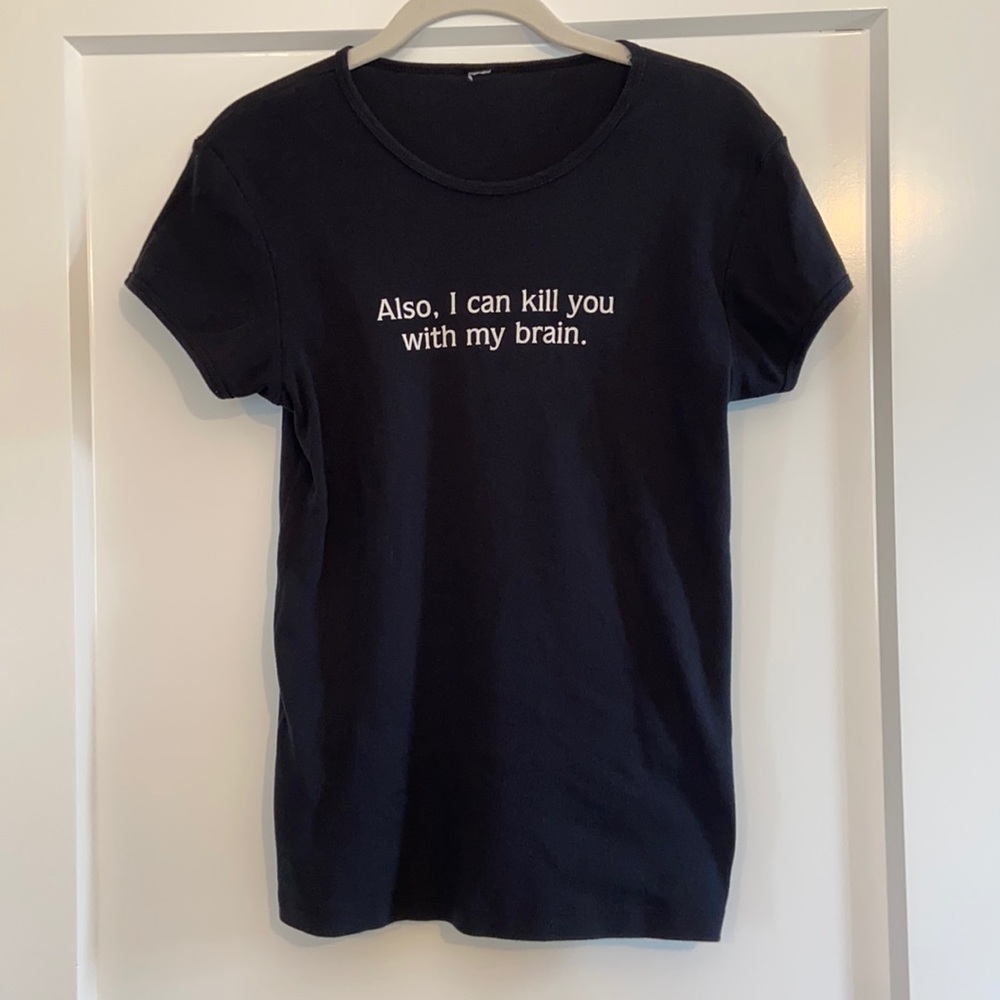 Black cap sleeve t-shirt